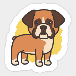 Cute Boxer Dog Sticker